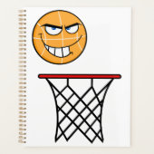 Grappig Glimmend Basketbal Gezicht Dunking Planner (Voorkant)