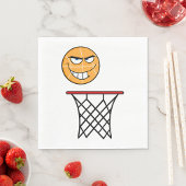 Grappig Glimmend Basketbal Gezicht Dunking Servet