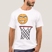 Grappig Glimmend Basketbal Gezicht Dunking T-shirt (Voorkant)