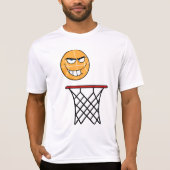 Grappig Glimmend Basketbal Gezicht Dunking T-shirt (Voorkant)