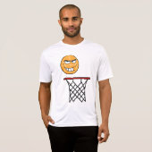 Grappig Glimmend Basketbal Gezicht Dunking T-shirt (Voorkant volledig)