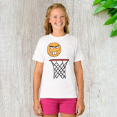 Grappig Glimmend Basketbal Gezicht Dunking T-shirt