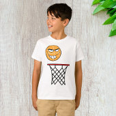Grappig Glimmend Basketbal Gezicht Dunking T-shirt