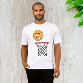 Grappig Glimmend Basketbal Gezicht Dunking T-shirt