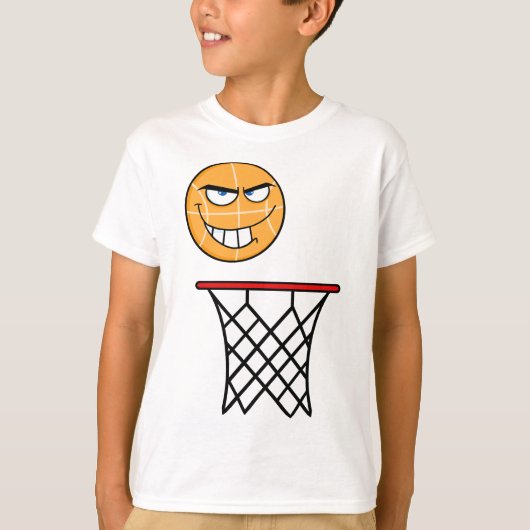 Grappig Glimmend Basketbal Gezicht Dunking T-shirt (Voorkant)