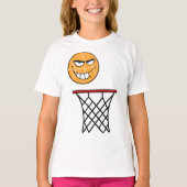 Grappig Glimmend Basketbal Gezicht Dunking T-shirt (Voorkant)