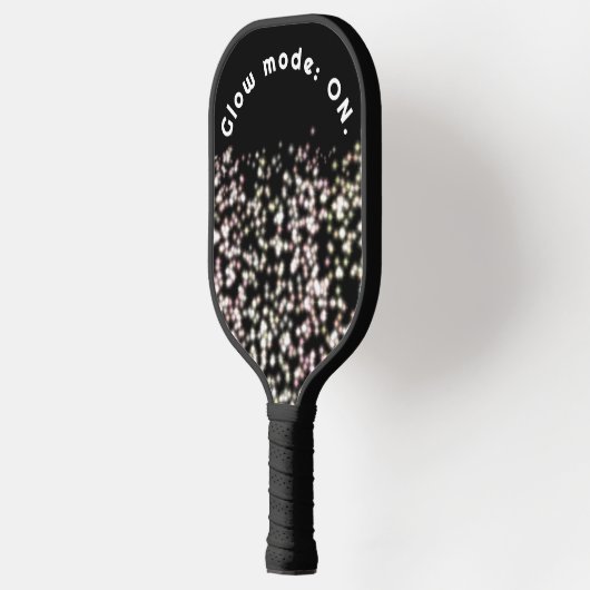 Grappig glitter glow zwart wit blush inspirerend pickleball paddle (Links)