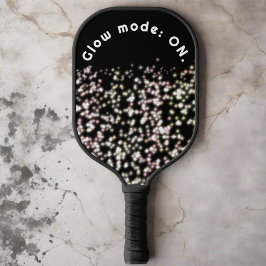 Grappig glitter glow zwart wit blush inspirerend pickleball paddle