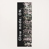 Grappig glitter glow zwart wit blush inspirerend yogamat (Achterkant)