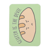 Grappig gluten is de duivel glutenvrij magneet (Verticaal)