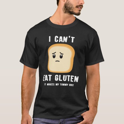Grappig glutenvrij grapje, ik kan geen gluten T-sh T-shirt (Voorkant)