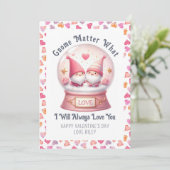 Grappig gnome materie wat Schattigee Valentijnsdag Feestdagenkaart (Staand voorkant)