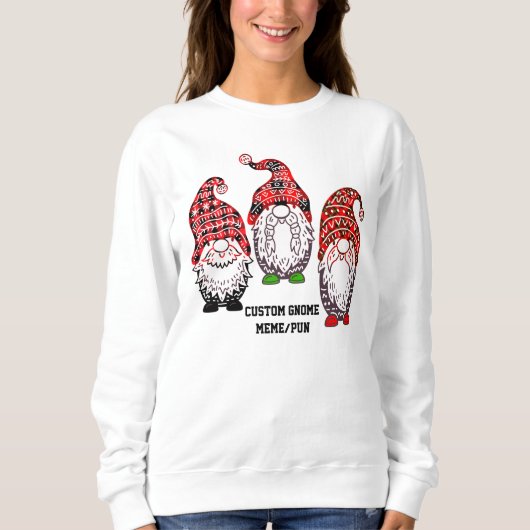 Grappig Gnome Sweatshirt - Custom Plaid Meme Hoodi (Voorkant)
