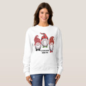 Grappig Gnome Sweatshirt - Custom Plaid Meme Hoodi (Voorkant volledig)