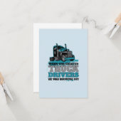 Grappig God Creëer vrachtwagenchauffeurs die weg w Kaart (Voorkant / Achterkant in situ)