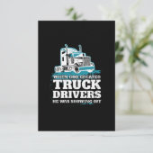 Grappig God Creëer vrachtwagenchauffeurs die weg w Kaart (Staand voorkant)