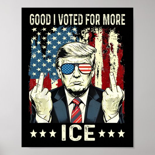 Grappig Goed Ik Stemde Op Meer Ijs Patriottisch 1 Poster (Voorkant)