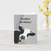 Grappig Goed Nieuws Koe Leeftijd Verjaardag Kaart (Gele Bloem)