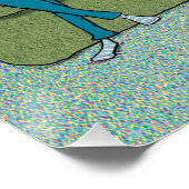 Grappig goed opgeleide wijn-serving hond poster (Hoek)