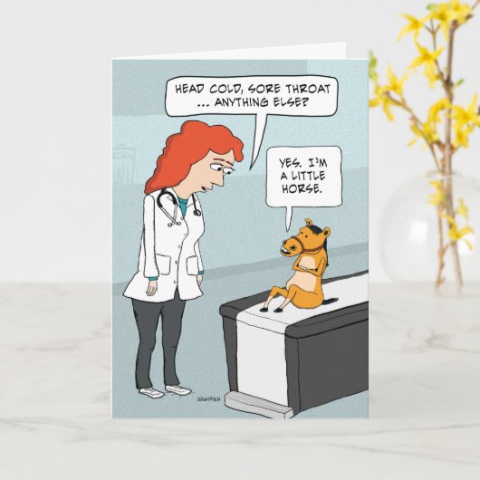 Grappig goed wordt Weinig Paard Kaart (Gele Bloem)