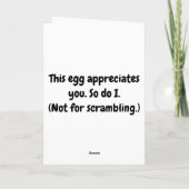 Grappig Goede Ei Waardering – Dank u Cadeau Bedankkaart (Achterkant)