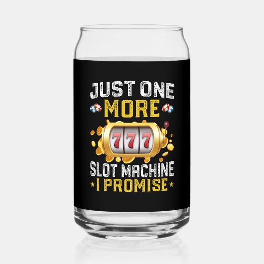 Grappig gokken Casino nog maar één Blikvorm Glas (Voorkant)