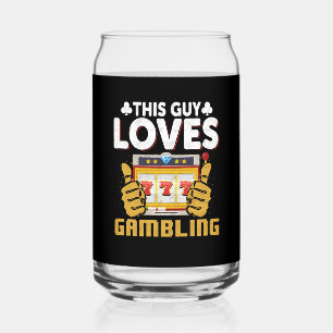 Grappig gokken deze man Casino Blikvorm Glas