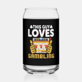 Grappig gokken deze man Casino Blikvorm Glas (Achterkant)