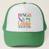 grappig gokken in Bingo cardio word art Trucker Pet (Voorkant)
