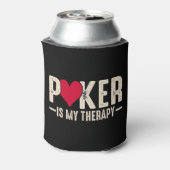 Grappig gokken poker therapie woordkunst blikjeskoeler (Blikje Achterkant)
