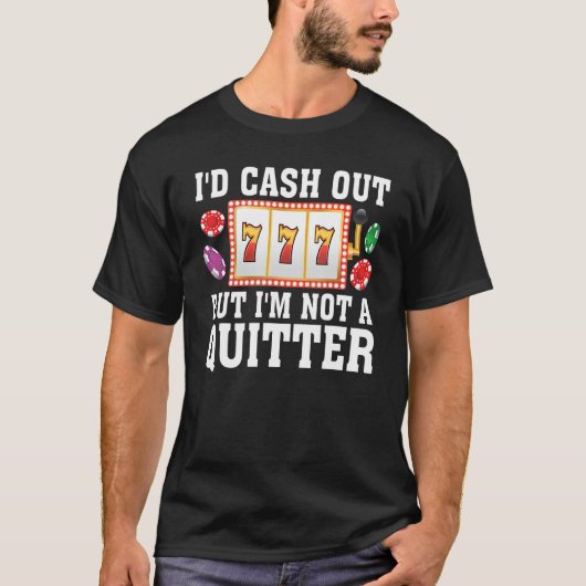 Grappig gokspelautomaat casino voor mannen t-shirt (Voorkant)