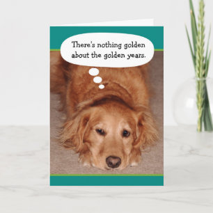 Grappig Golden Oldie Golden Retriever Birthday-kaa Kaart