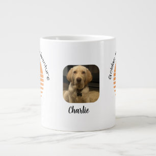 Grappig Golden/ Oranje Voeg foto toe Personaliseer Grote Koffiekop