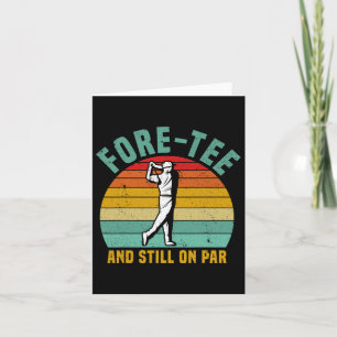 Grappig Golf 40e verjaardag Retro Fore-t-shirt en  Kaart