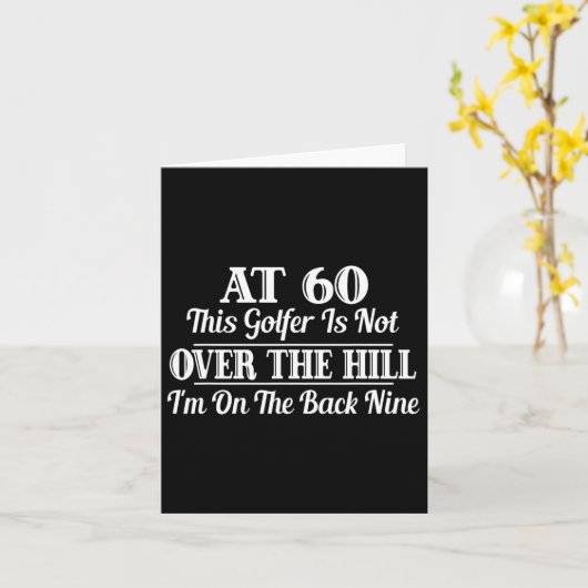 Grappig Golf 60ste Verjaardag Gift Shirt 60ste Gol Kaart (Gele Bloem)
