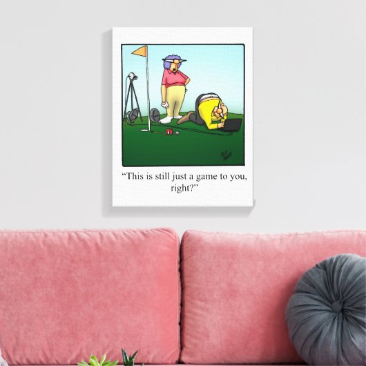 Grappig Golf Art verpakt Canvas (Insitu (Woonkamer))