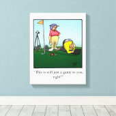 Grappig Golf Art verpakt Canvas (Insitu (Houten vloer))