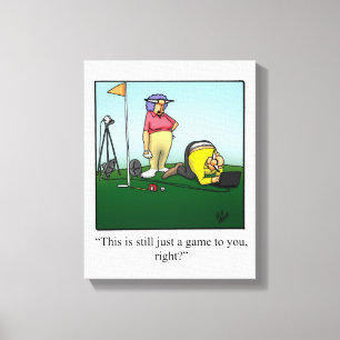 Grappig Golf Art verpakt Canvas