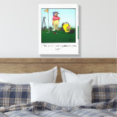 Grappig Golf Art verpakt Canvas Afdruk (Insitu (Slaapkamer))