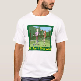 Grappig Golf, Bier & Birdie Juice T-shirt