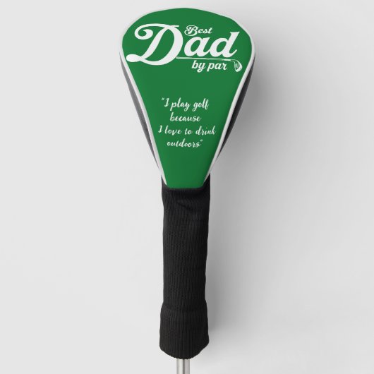 Grappig Golf & Bierliefhebber Best Dad van Par Dad Golfheadcover (Voorkant)