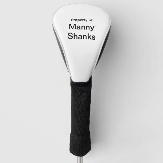 Grappig Golf Cadeau Grapjas Manny Shanks Golfheadcover (Voorkant)