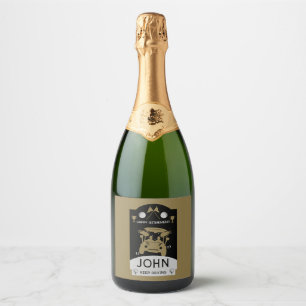 Grappig golf cadeau voor beginners sparkling wijnetiket
