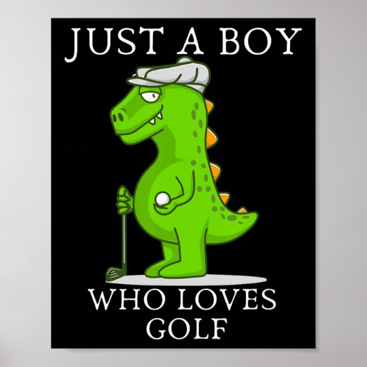 Grappig golf cadeau voor jongens kids golf veld sp poster (Voorkant)