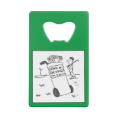 Grappig Golf-Cartoons. Creditkaart Flessenopener (Voorkant)