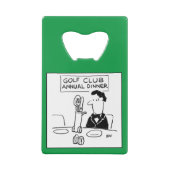 Grappig Golf-Cartoons. Creditkaart Flessenopener (Achterkant)