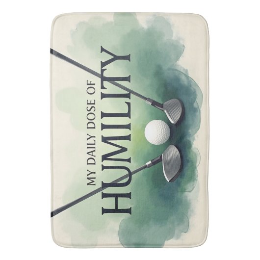 Grappig golf dagelijkse dosis van nederigheid badmat (Voorkant Verticaal)