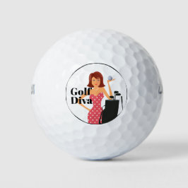 Grappig Golf Diva thema Golfballen