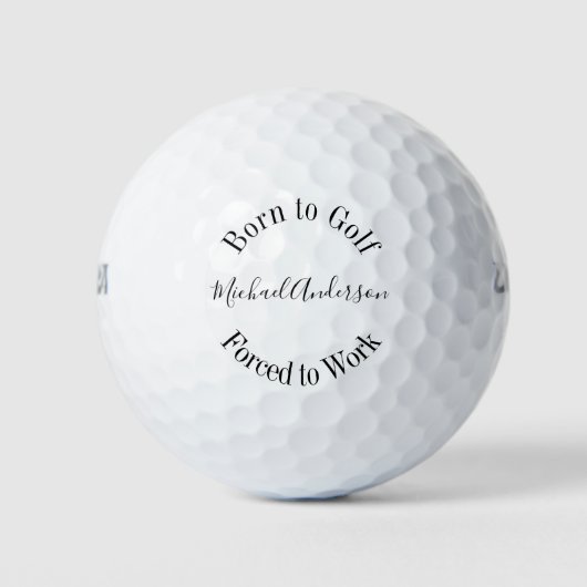 Grappig Golf Gezegde Zwart Wit Eenvoudige Minimali Golfballen (Voorkant)