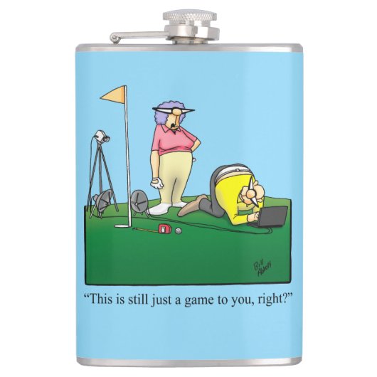 Grappig Golf Humor Hip Flask Gift Heupfles (Voorkant)